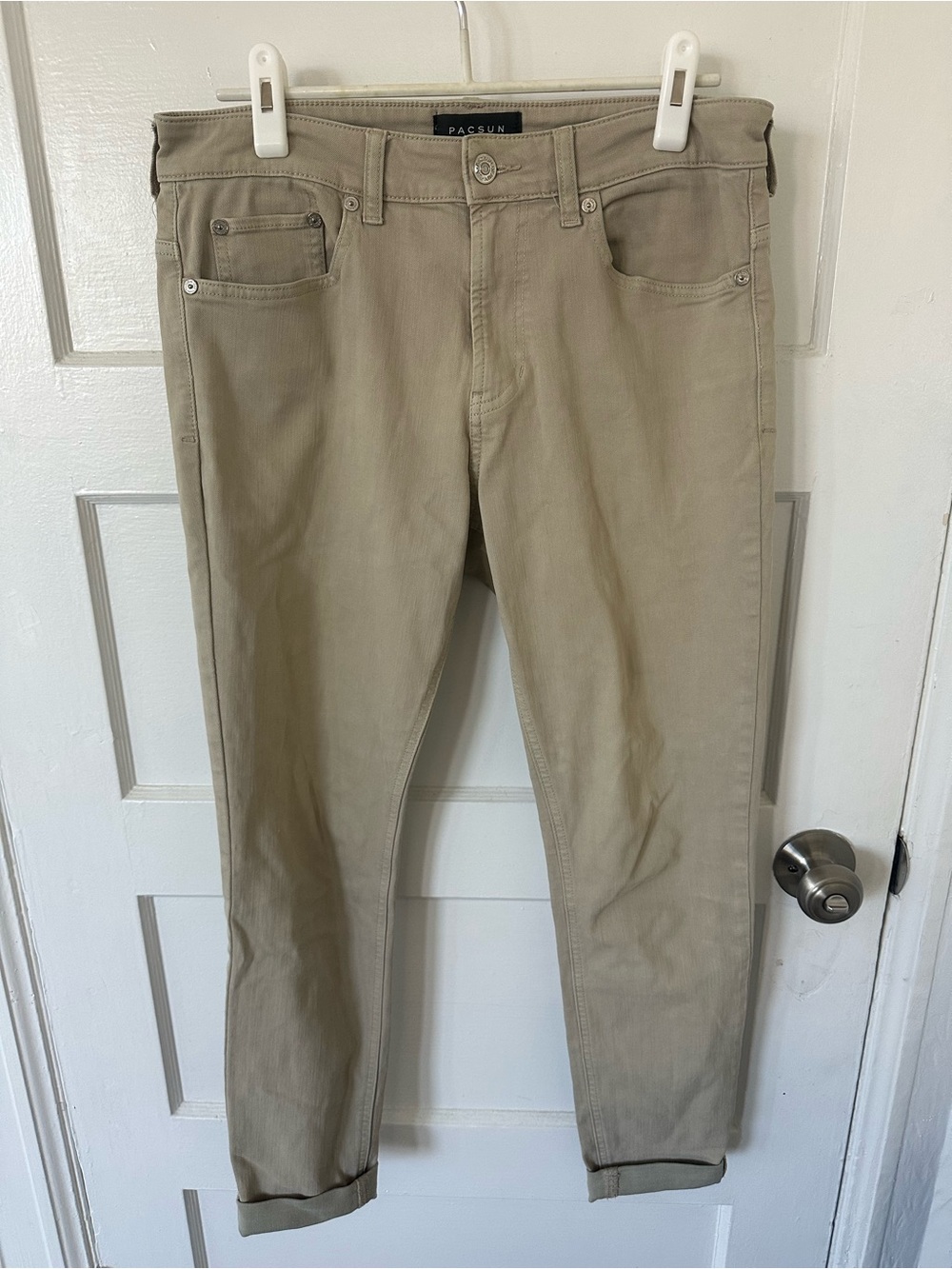 PacSun Men’s Slim Jeans in Light Khaki 32x30